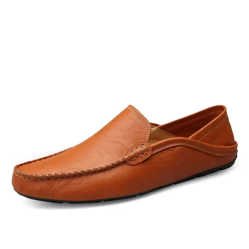 Handmade leather loafers for men, Milanese style