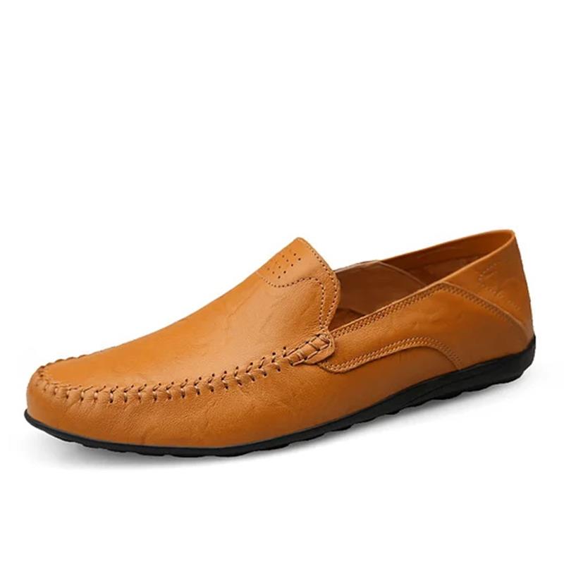 Handmade leather loafers for men, Milanese style