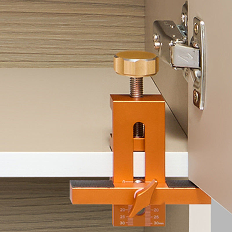 Adjustable aluminum alloy positioner for cabinet doors from 7 to 40 mm