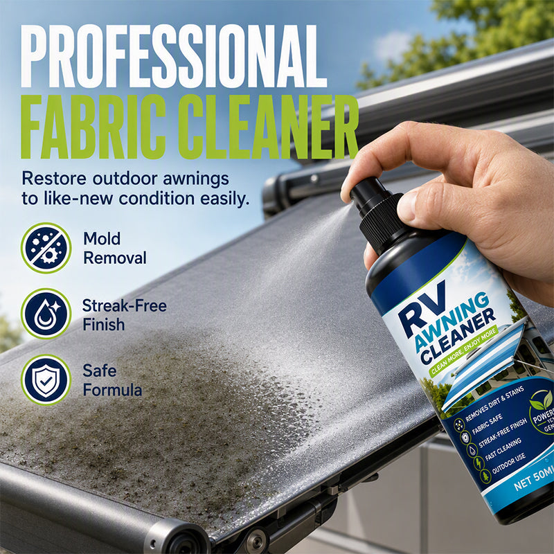 Powerful cleaning spray for RV awnings