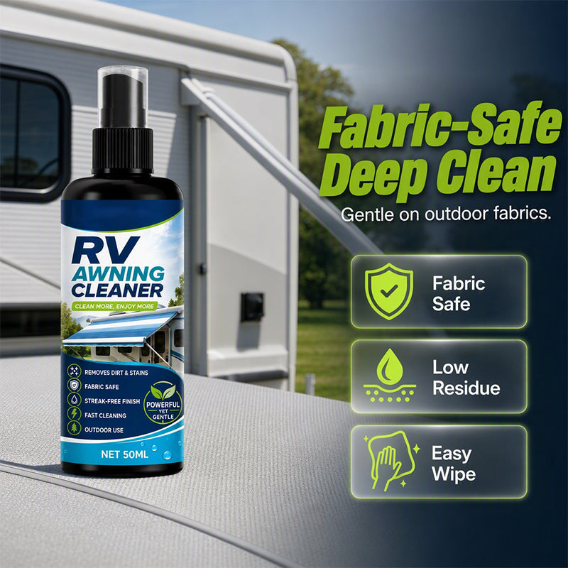 Powerful cleaning spray for RV awnings