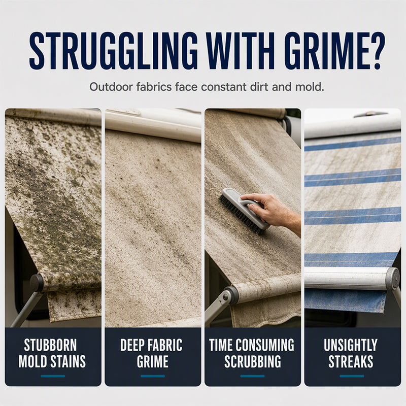 Powerful cleaning spray for RV awnings