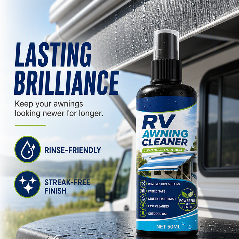 Powerful cleaning spray for RV awnings